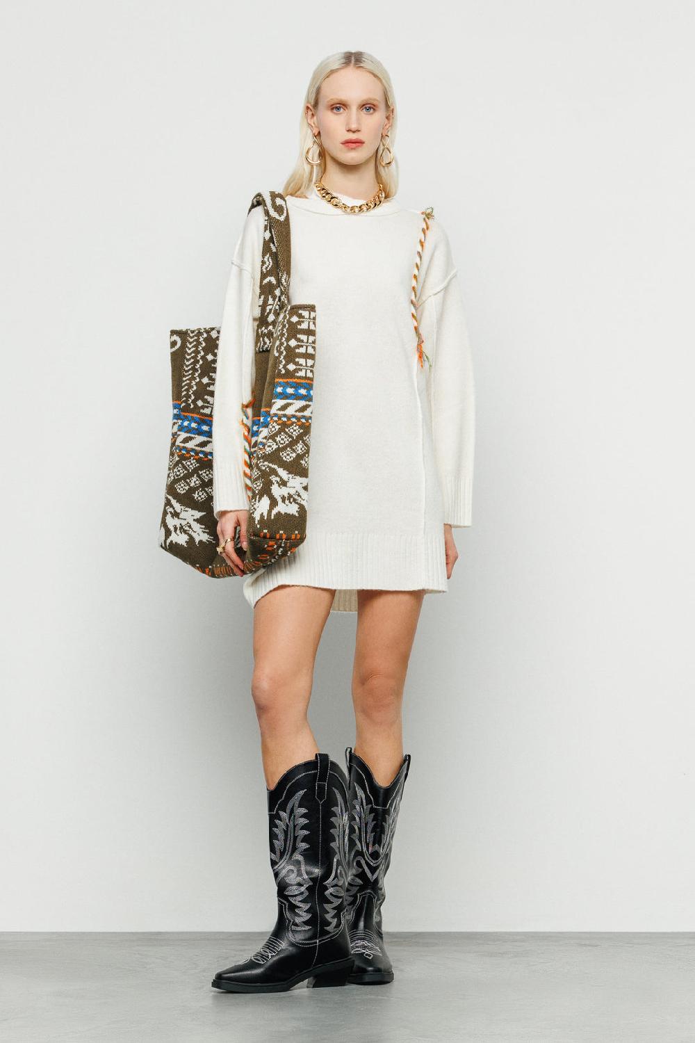 Akep SHOPPING BAG AKEP MISTO LANA JACQUARD MILITARY Hotsell
