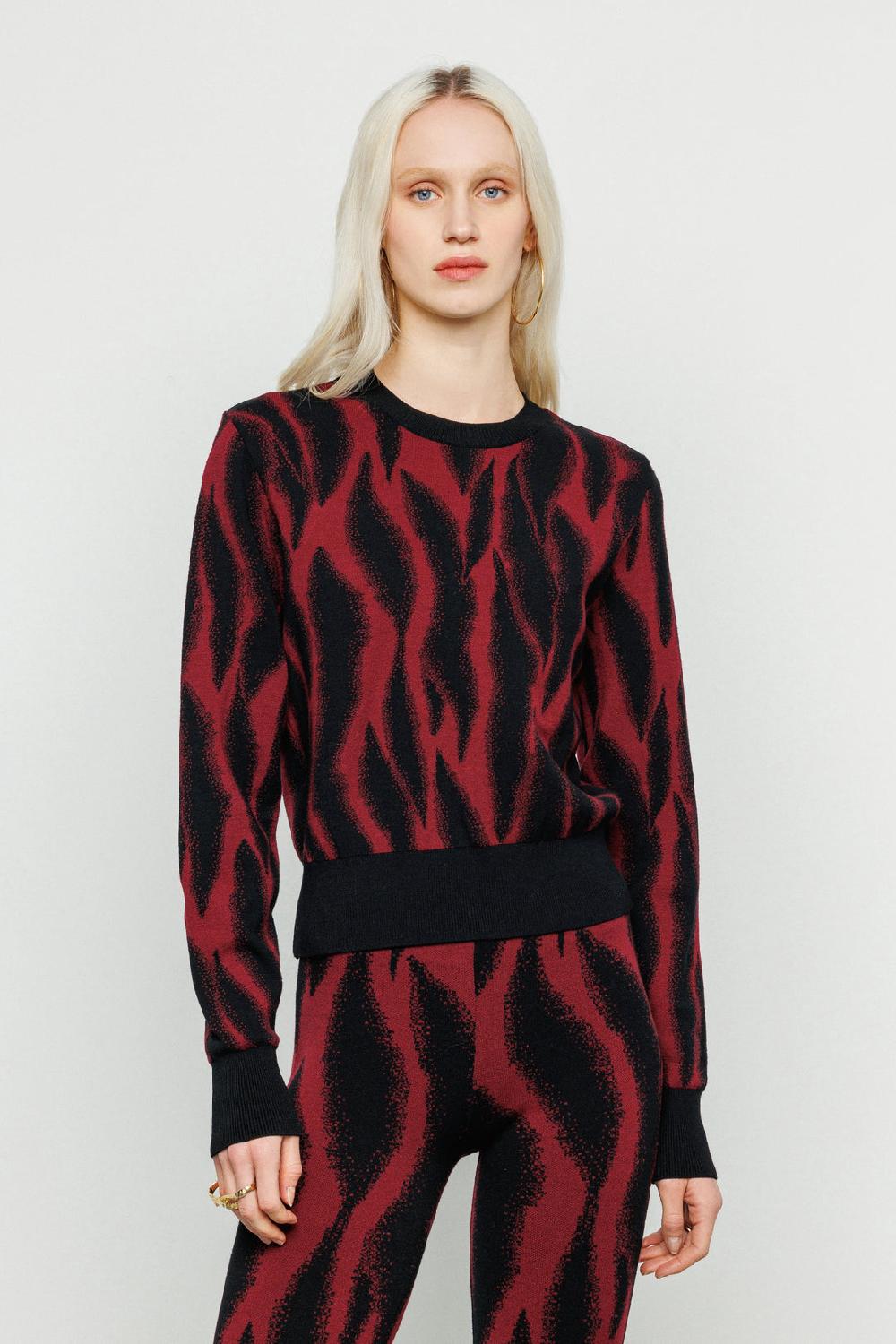 Akep MAGLIONE AKEP A GIROCOLLO JACQUARD ALL OVER ZEBRATO 2025