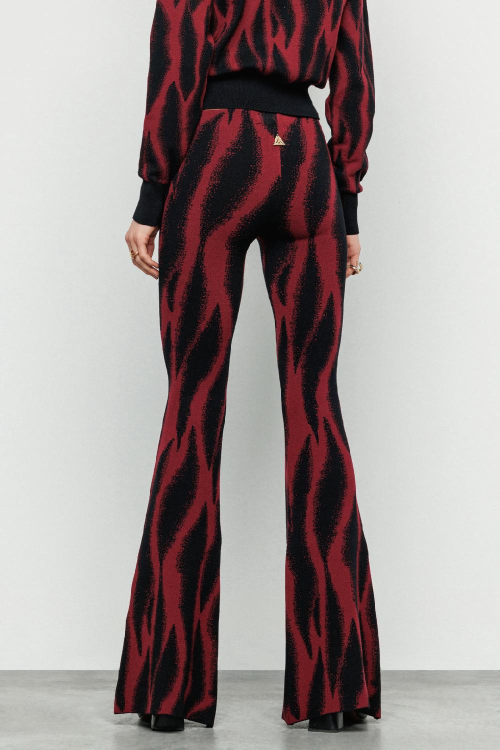 Akep PANTALONE AKEP A ZAMPA JACQUARD ALL OVER ZEBRATO Fino Al -60%