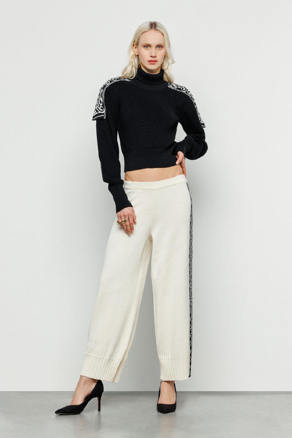 Akep PANTALONE AKEP CON BANDA JACQUARD LATERALE Shopping Online