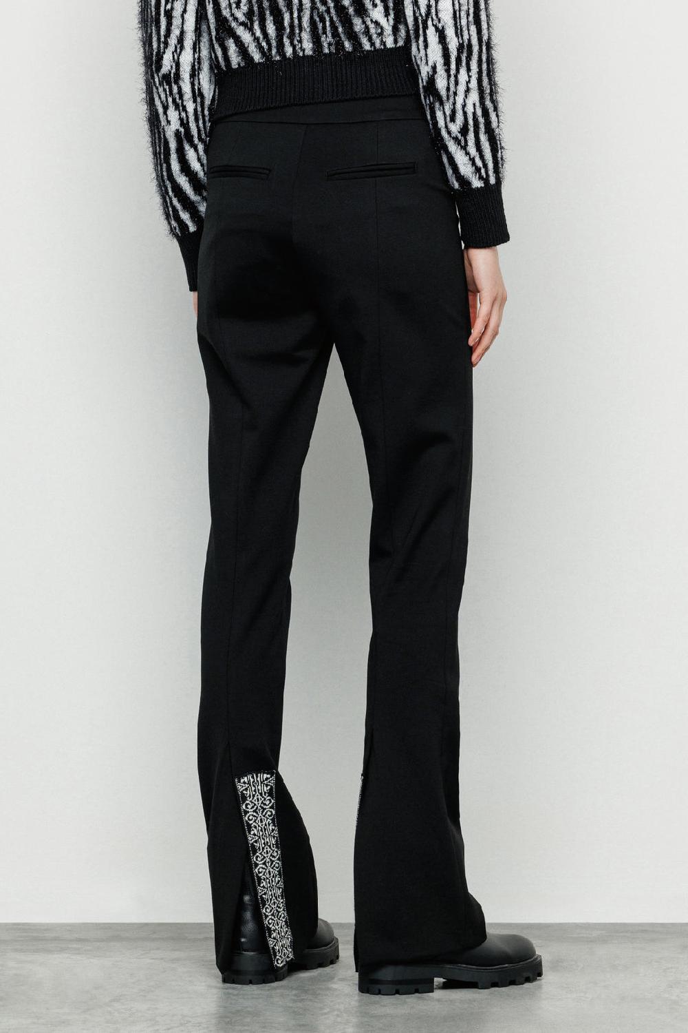 Akep PANTALONE AKEP CON SPACCHI SUL FONDO IN JACQUARD Sottocosto