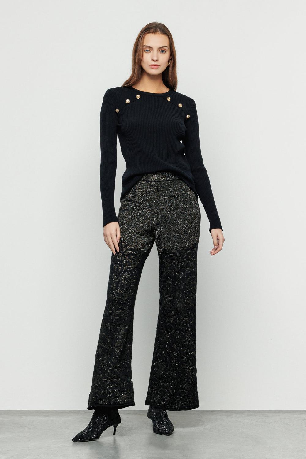 Akep PANTALONE AKEP IN MAGLIA LUREX Presa