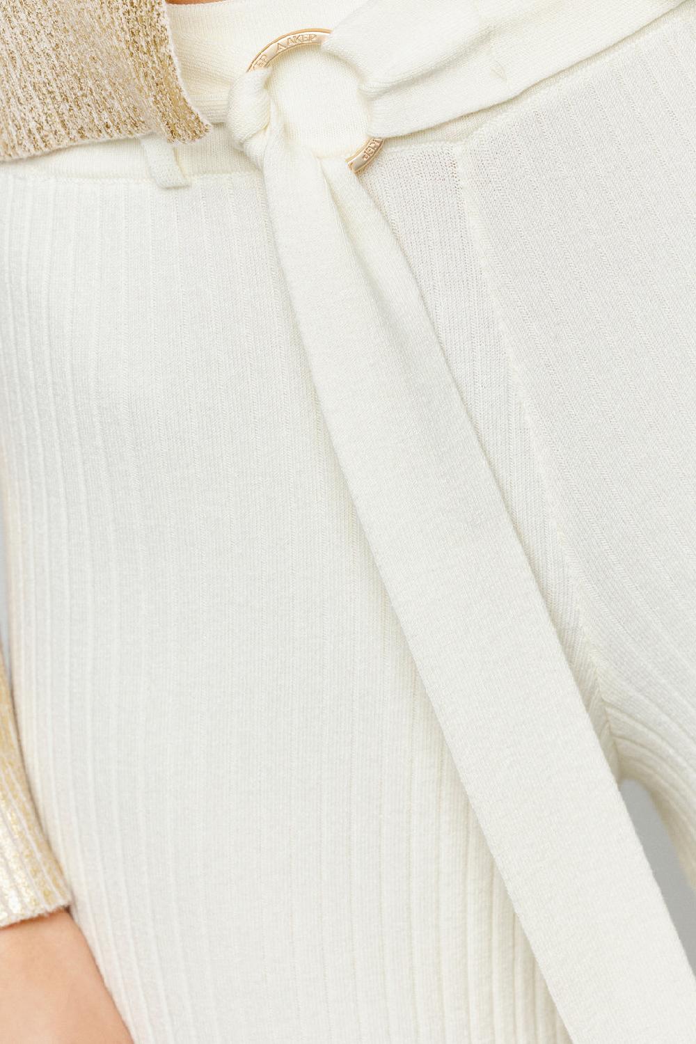 Akep PANTALONE BICOLOR AKEP CON CINTURA E RING LOGATO Sconto