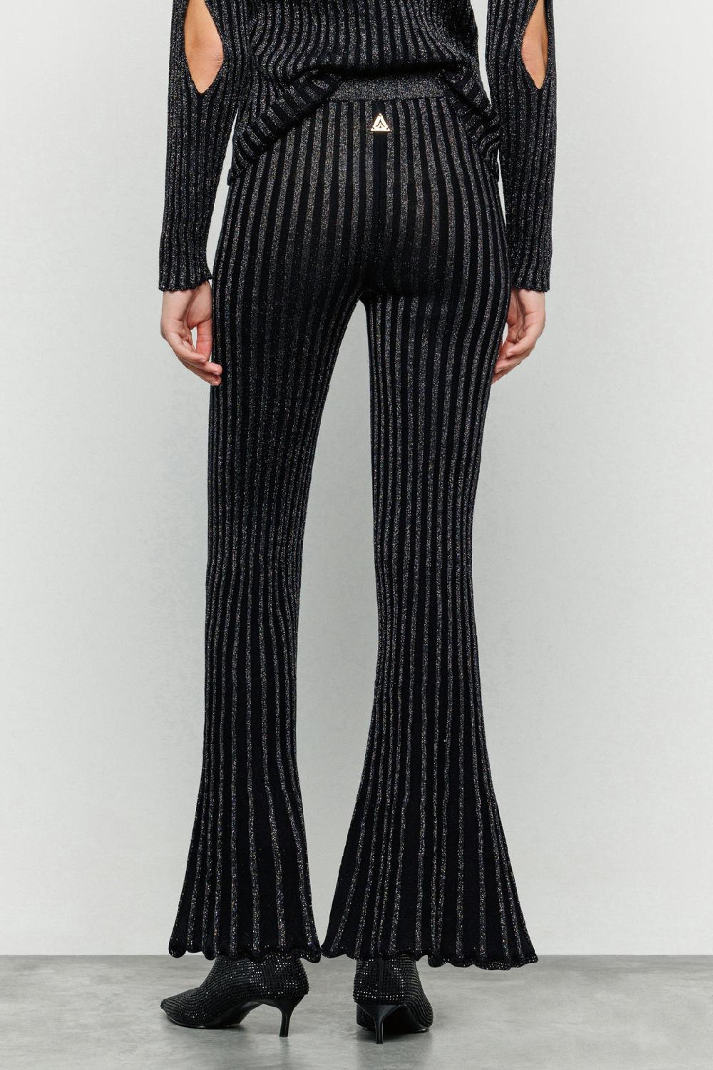 Akep PANTALONE FLARE AKEP IN VANISE' A COSTE In Vendita